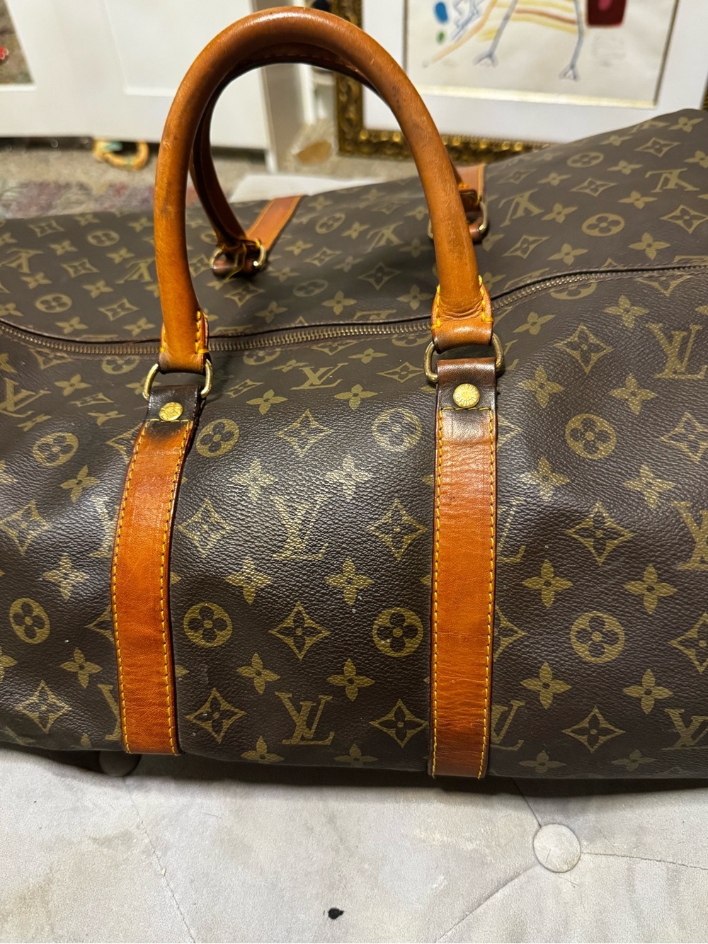 Louis Vuitton Monogram Canvas Duffel with Vachetta Trim